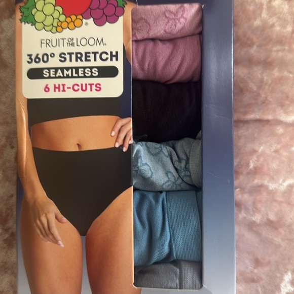2/$13🍁6pk Fruit of the Loom Seamless Hi-Cuts in Assorted Colors - Picture 2 of 6